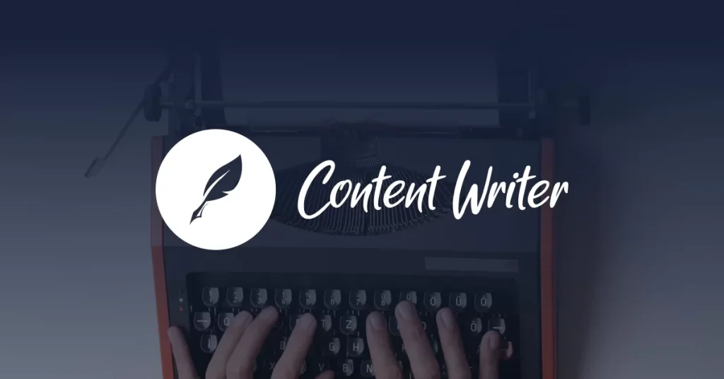 Content Writer logo in article banner - navy blue version